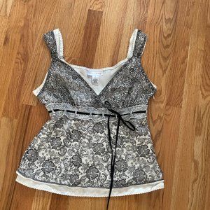 WHBM Adorable Black & White Top